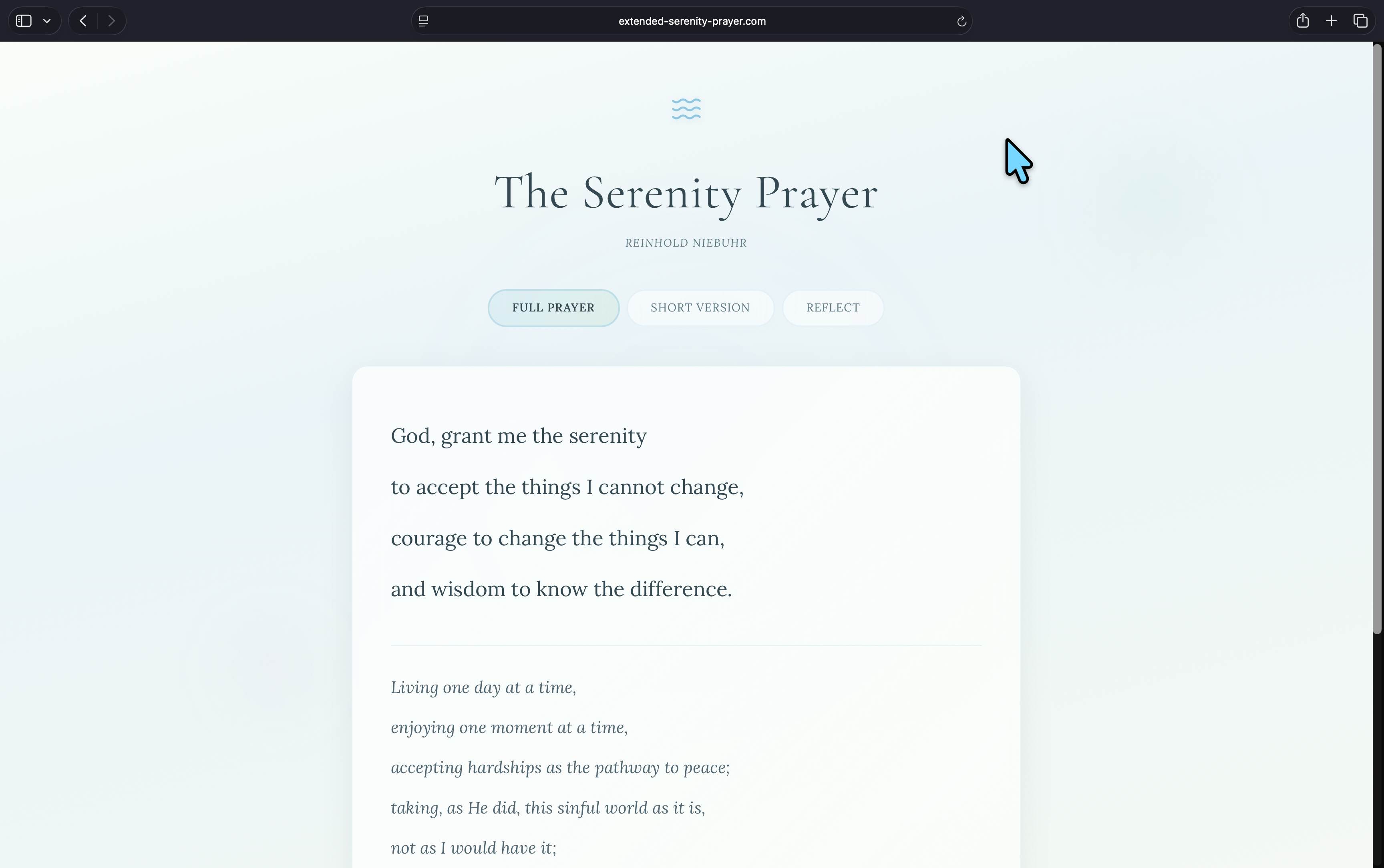 extended serenity prayer dot com