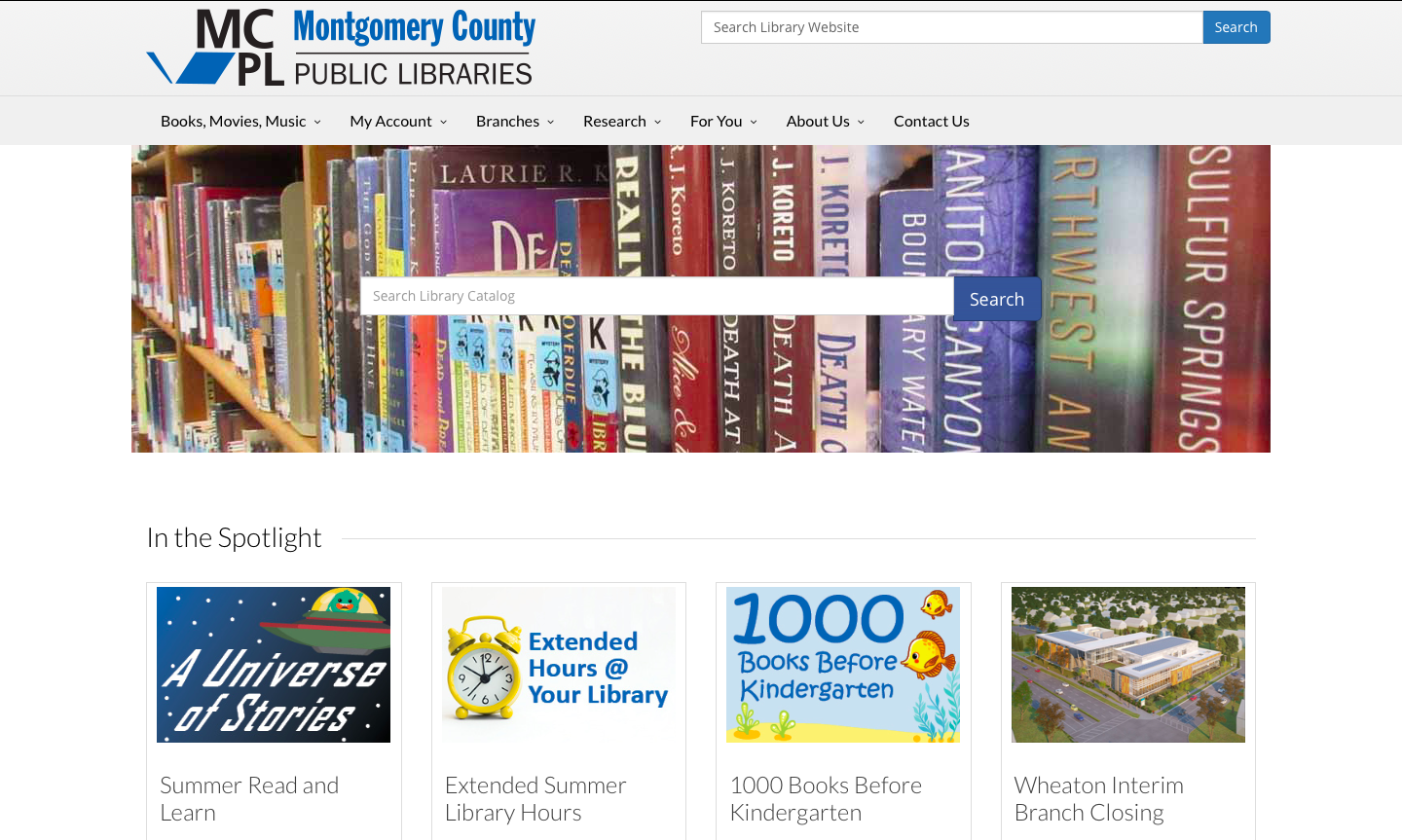 montgomery county maryland dot gov library