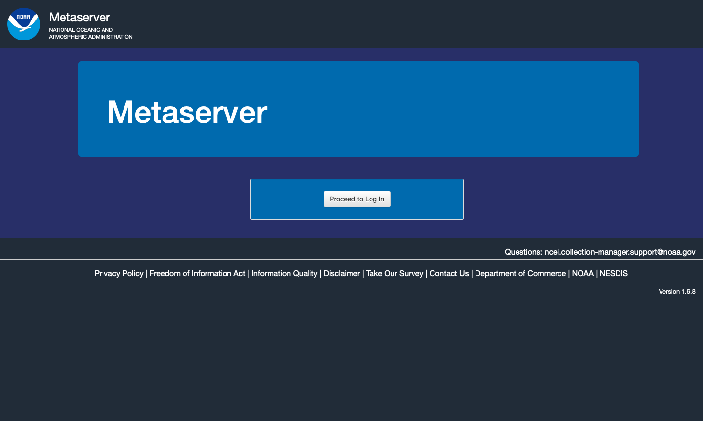 us national oceanic and atmospheric association dot gov metaserver