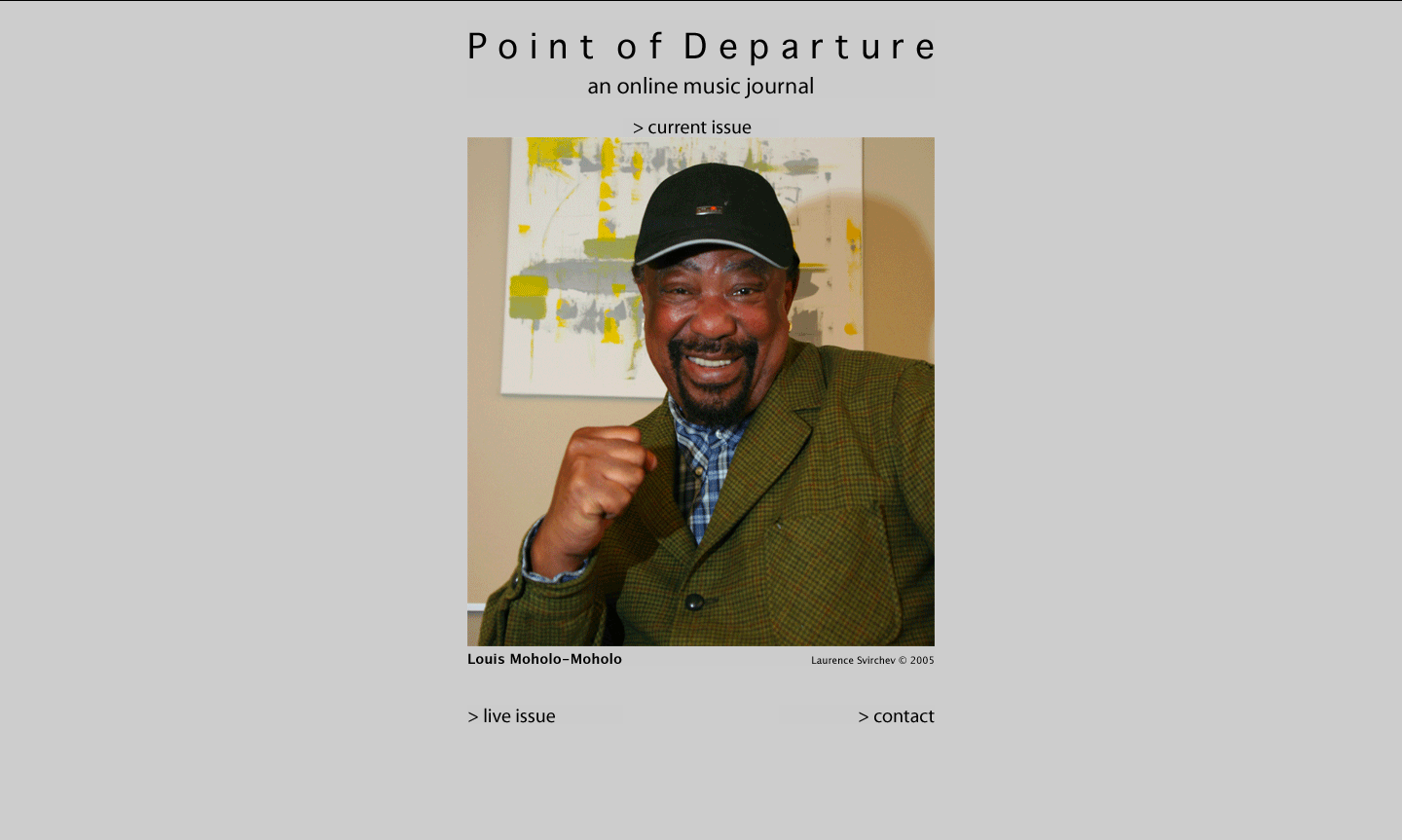 point of departure dot org issue 1